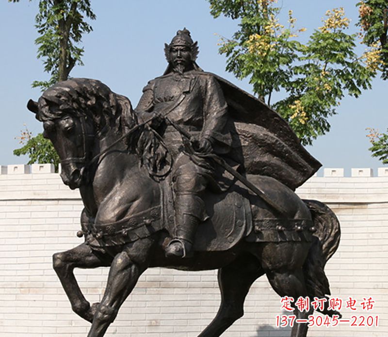 南京古人骑马铜雕