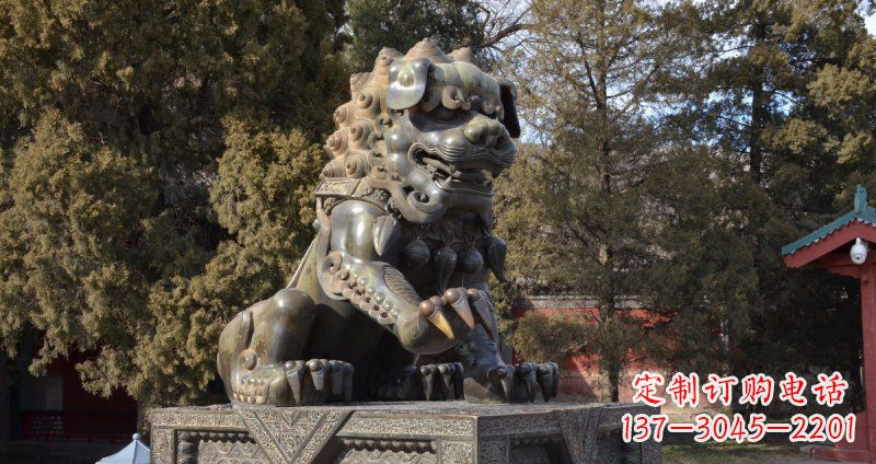 南京故宫青铜狮子雕塑