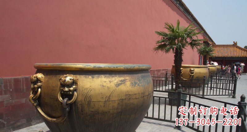 南京故宫铜水缸铜雕
