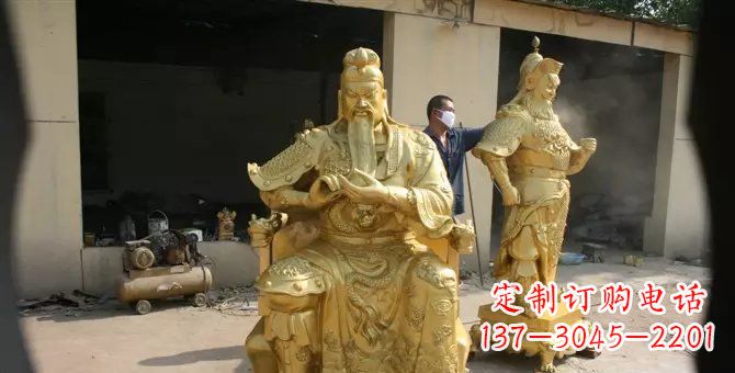 南京关帝武财神铜雕