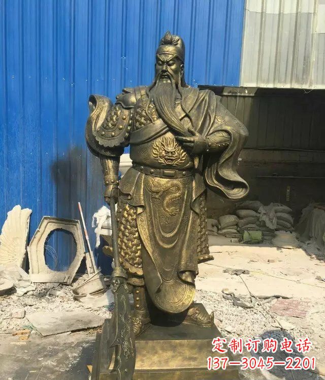南京精美雕刻的关公铜雕