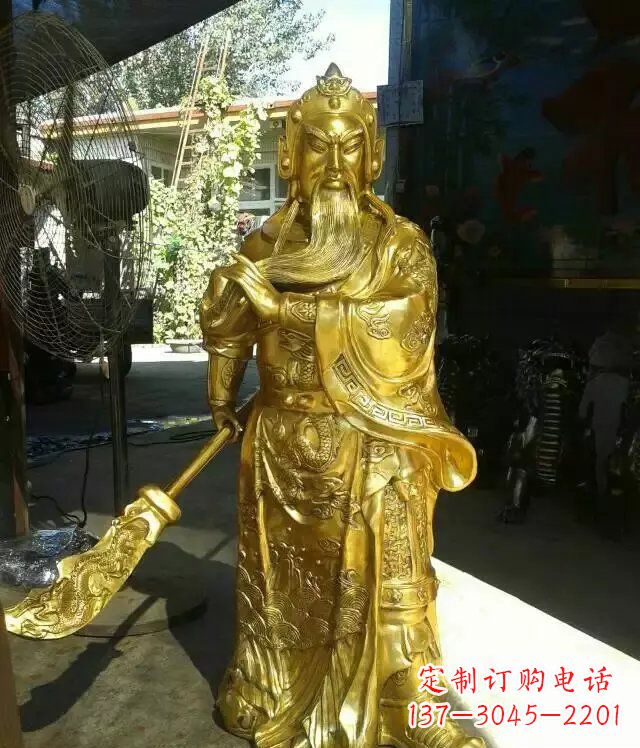南京关公提刀武财神铜雕