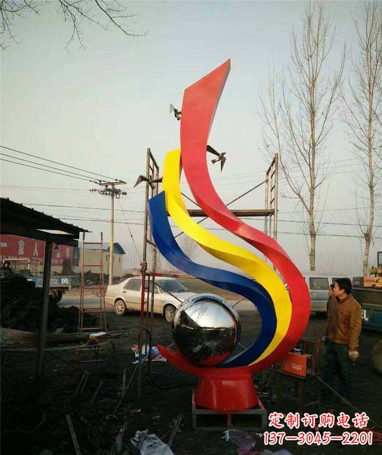 南京不锈钢彩色凤凰雕塑