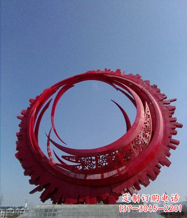 南京广场不锈钢齿轮圆盘雕塑