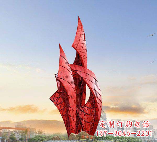 南京不锈钢抽象船帆雕塑