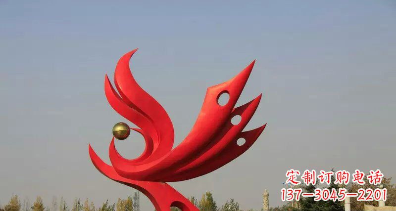 南京不锈钢手工凤凰雕塑