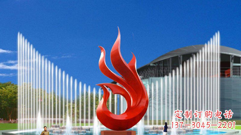 南京广场不锈钢抽象凤凰景观雕塑