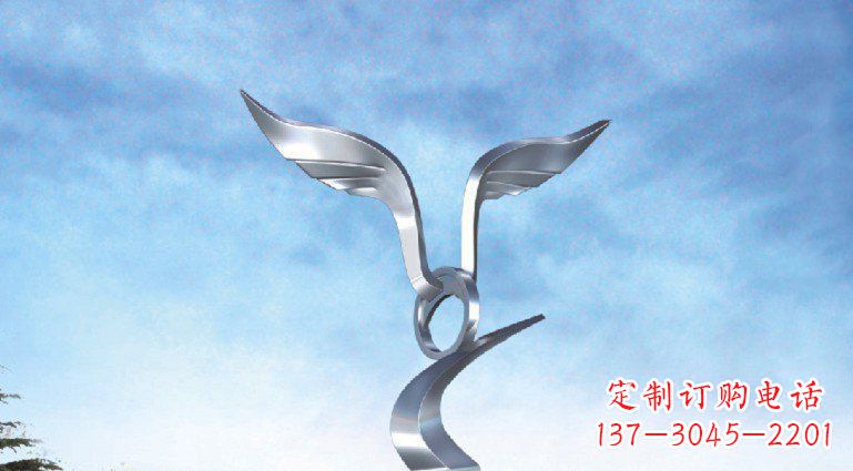 南京中领雕塑出品:不锈钢海鸥雕塑