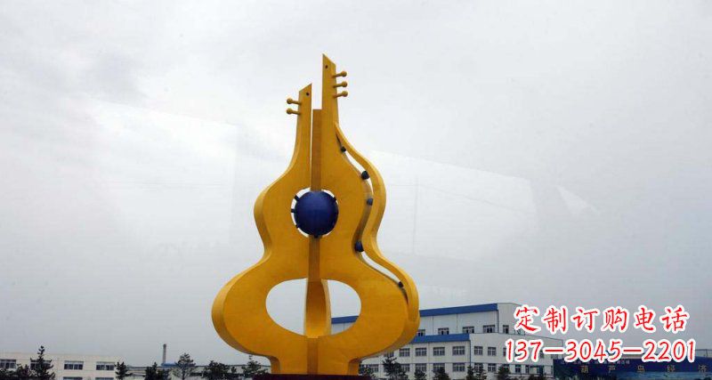 南京中领雕塑:葫芦琵琶不锈钢雕塑