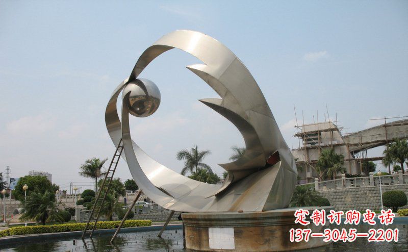 南京室外不锈钢喷泉雕塑