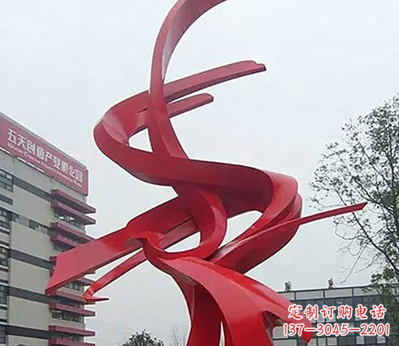 南京不锈钢抽象飘带雕塑