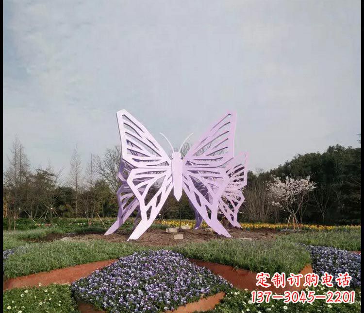 南京中领雕塑厂家精美不锈钢蝴蝶雕塑