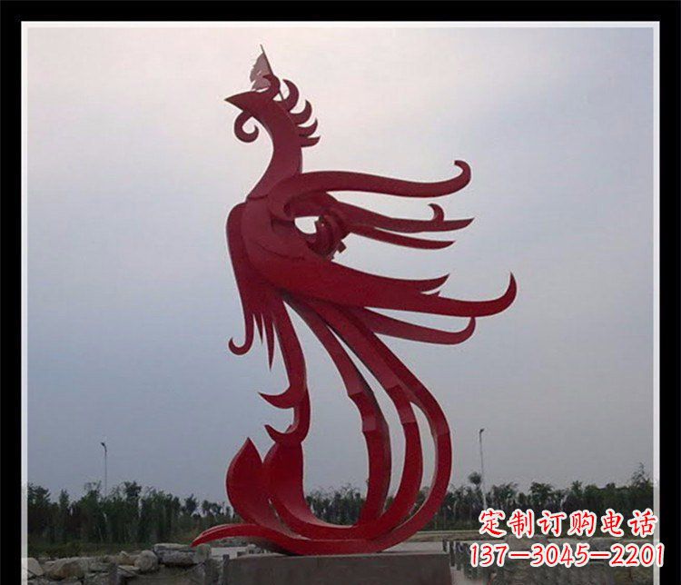 南京精美不锈钢凤凰雕塑