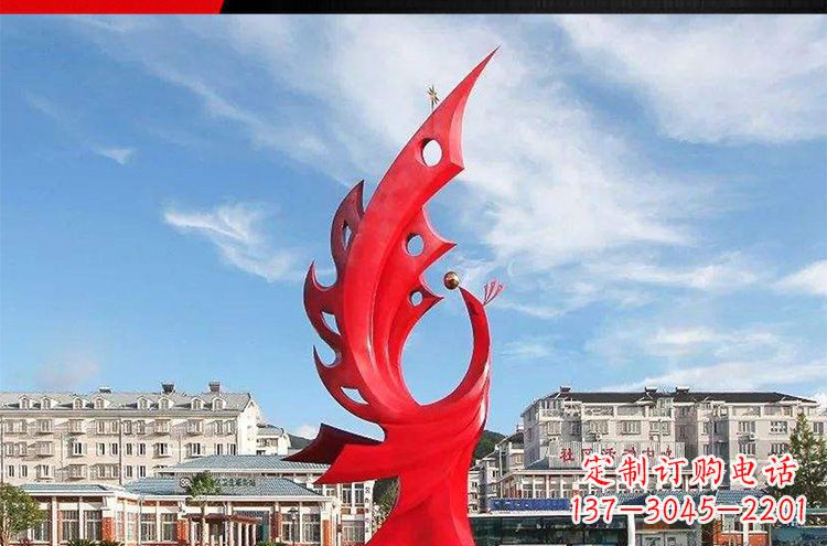 南京高雅大气的不锈钢凤凰雕塑