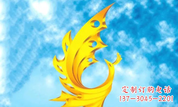 南京中领雕塑-不锈钢凤凰雕塑