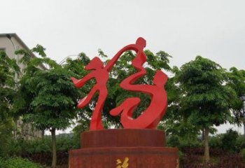 南京精致大气的不锈钢抽象福字雕塑