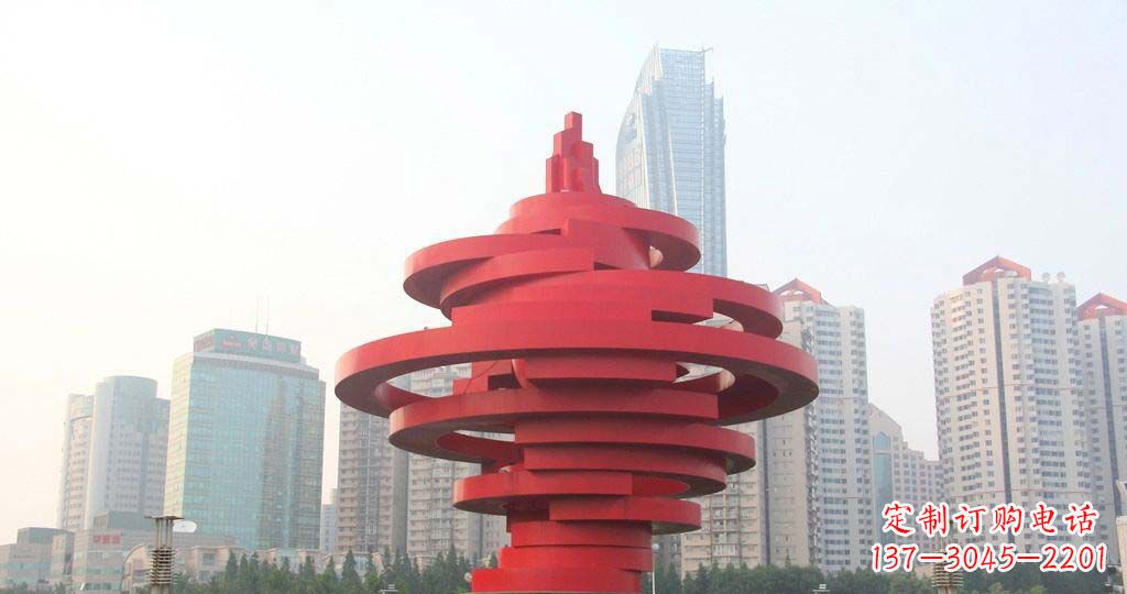 南京广场不锈钢火炬雕塑