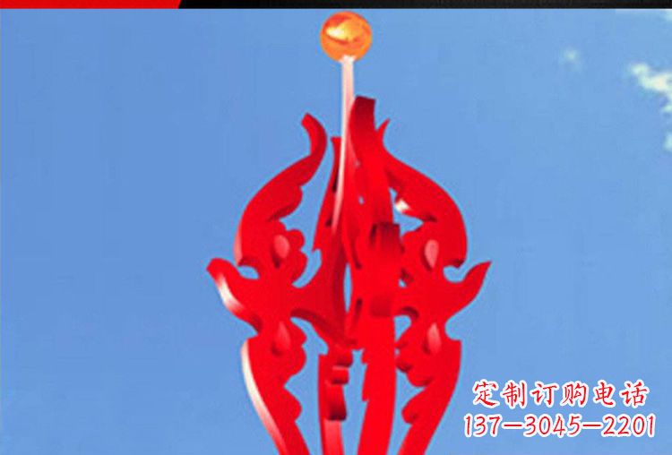 南京广场不锈钢火苗景观雕塑1