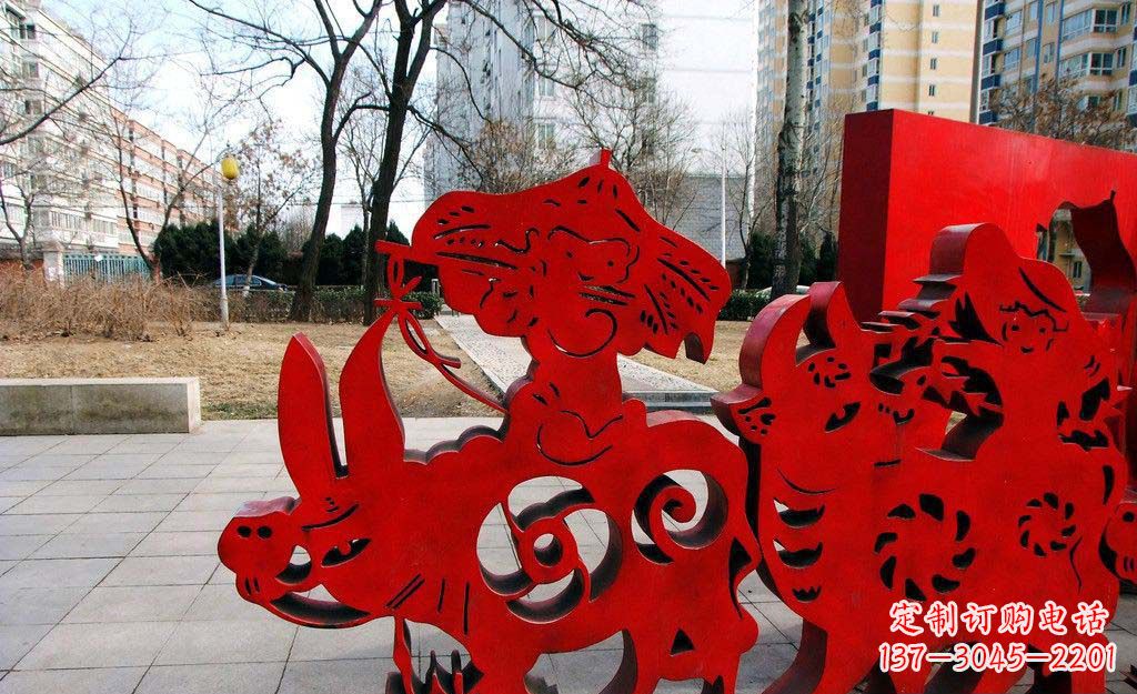 南京超乎想象的精致牧童雕塑