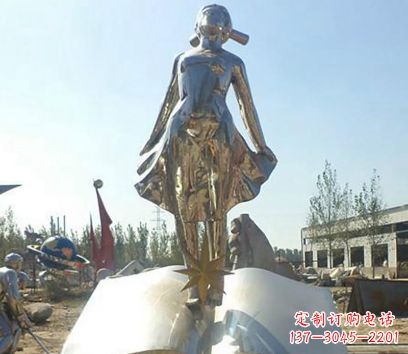 南京艺术精灵,不锈钢美女雕塑