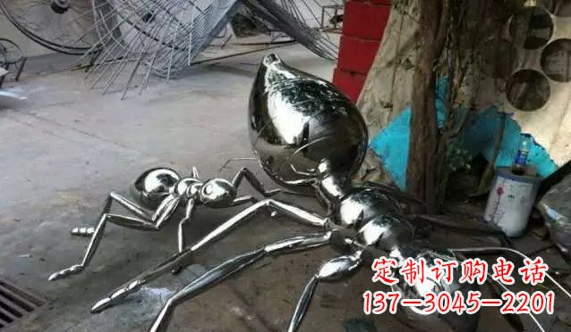南京中领雕塑|不锈钢蚂蚁雕塑