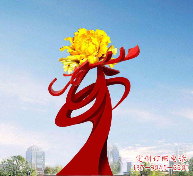 南京中领雕塑:牡丹花开,把美景永久定格