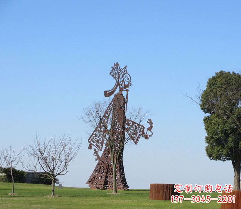 南京广场不锈钢皮影戏雕塑