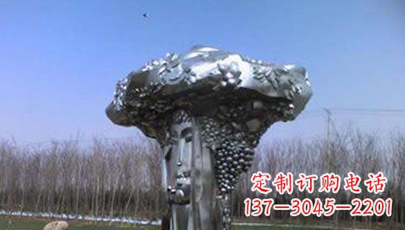 南京中领雕塑|不锈钢葡萄抽象雕塑