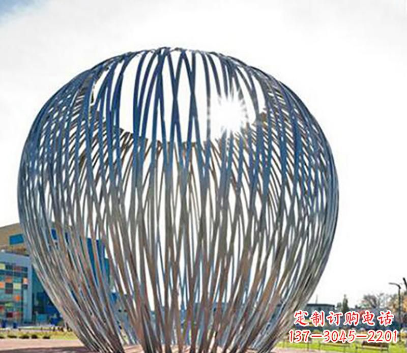 南京中领雕塑|铸就不锈钢树叶风雕塑