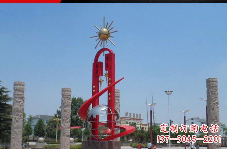 南京精美不锈钢太阳花雕塑
