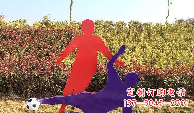 南京中领雕塑出品:不锈钢足球运动雕塑