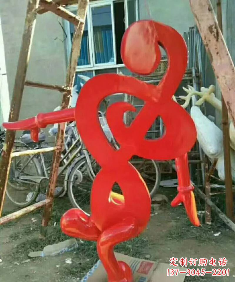 南京中领雕塑-不锈钢音符抽象雕塑