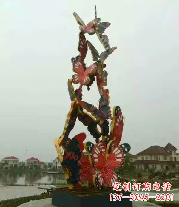 南京中领雕塑:精美不锈钢蝴蝶雕塑