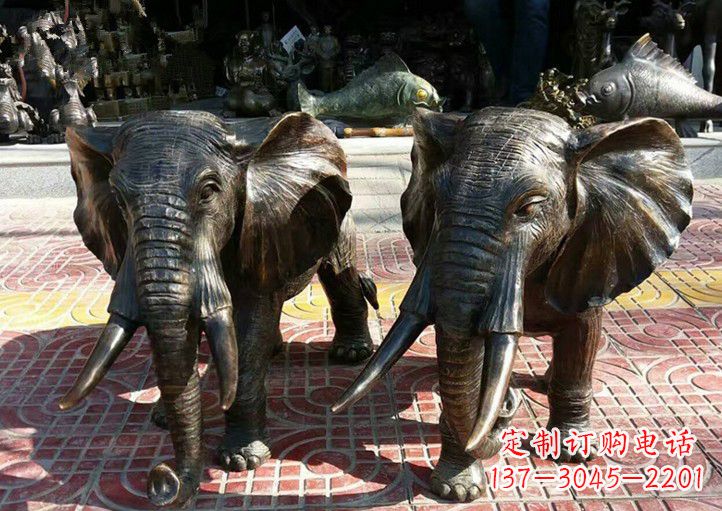 南京中领雕塑出品:专业定制铜大象雕塑