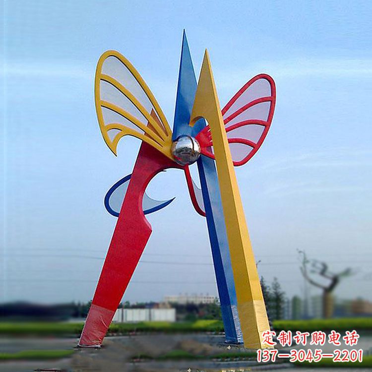 南京广场大型抽象蝴蝶景观雕塑