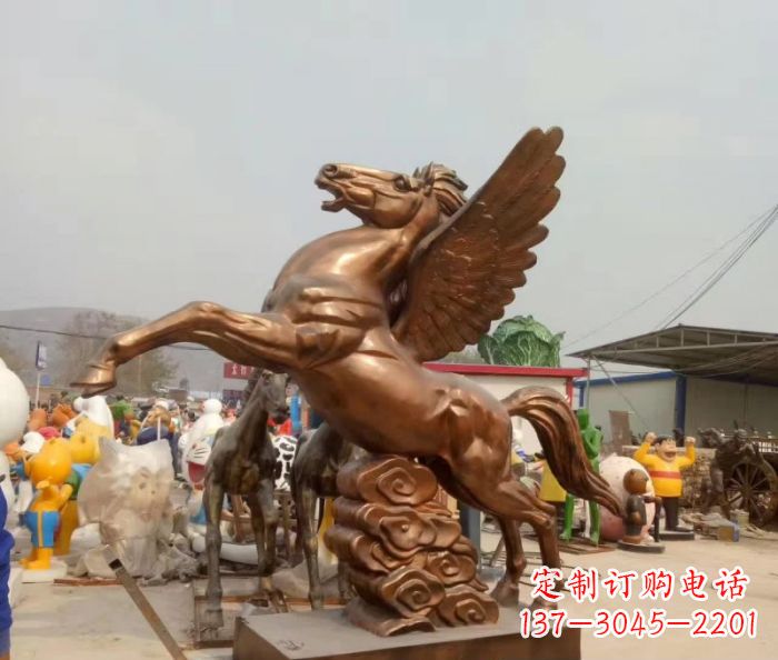 南京广场飞马铜雕,精美绝伦