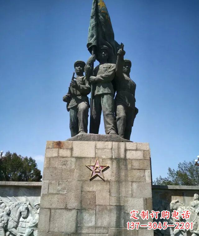 南京传承革命精神领雕纪念铜雕战士雕塑
