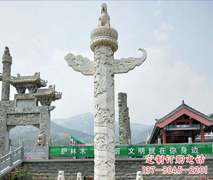 南京广场景观大理石华表石雕