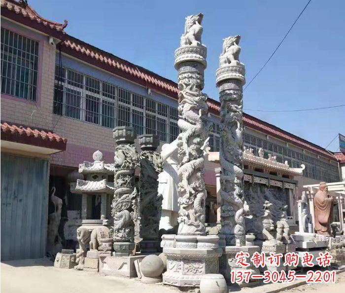 南京品质考究的大理石龙柱石雕