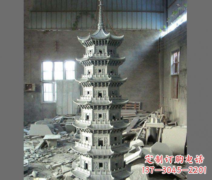 南京广场景观多层宝塔石雕