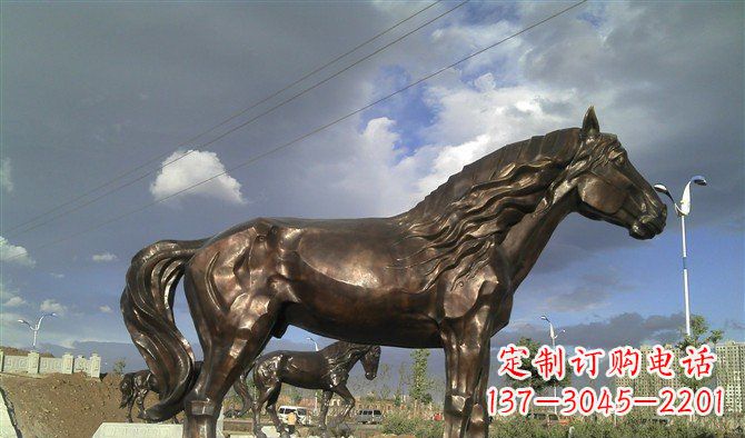 南京广场马动物铜雕 (2)