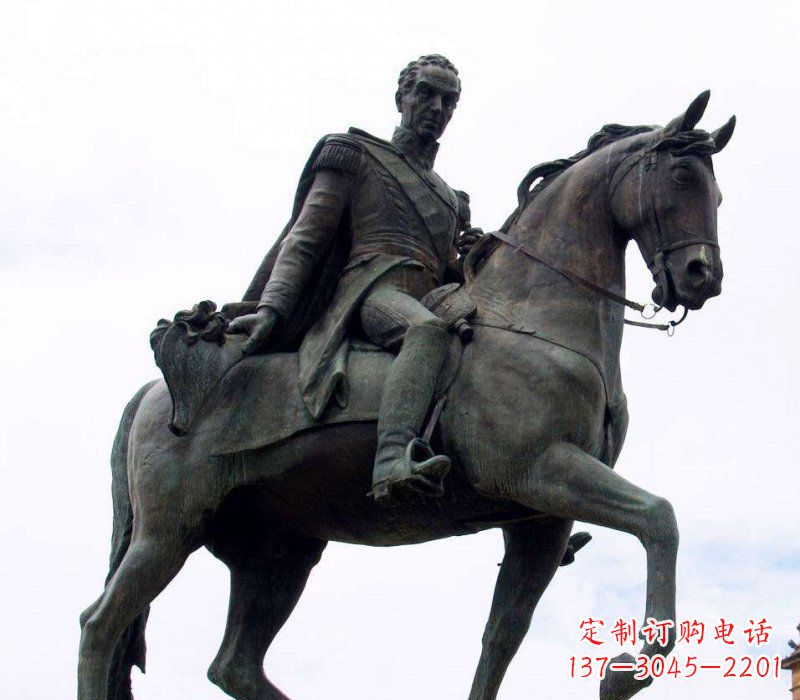 南京中领雕塑:西方风格骑马铜雕