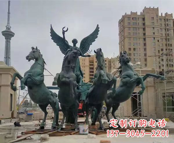 南京广场太阳神阿波罗战车铜雕