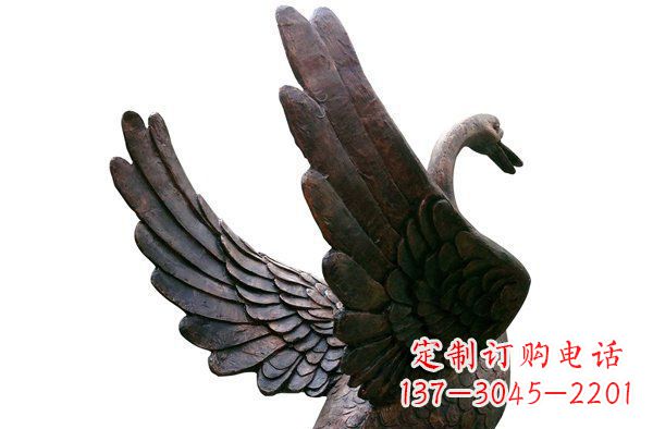 南京中领雕塑|优雅大气的铜雕天鹅