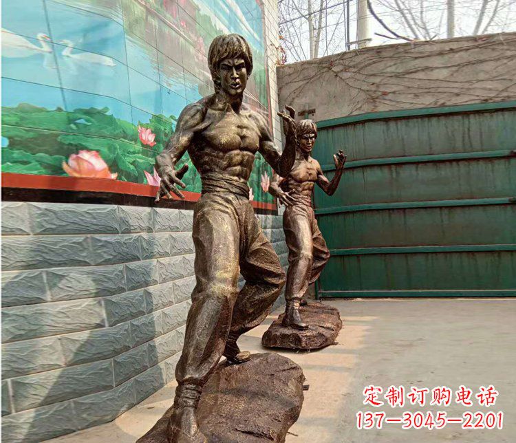 南京专业定制李小龙铜雕小品
