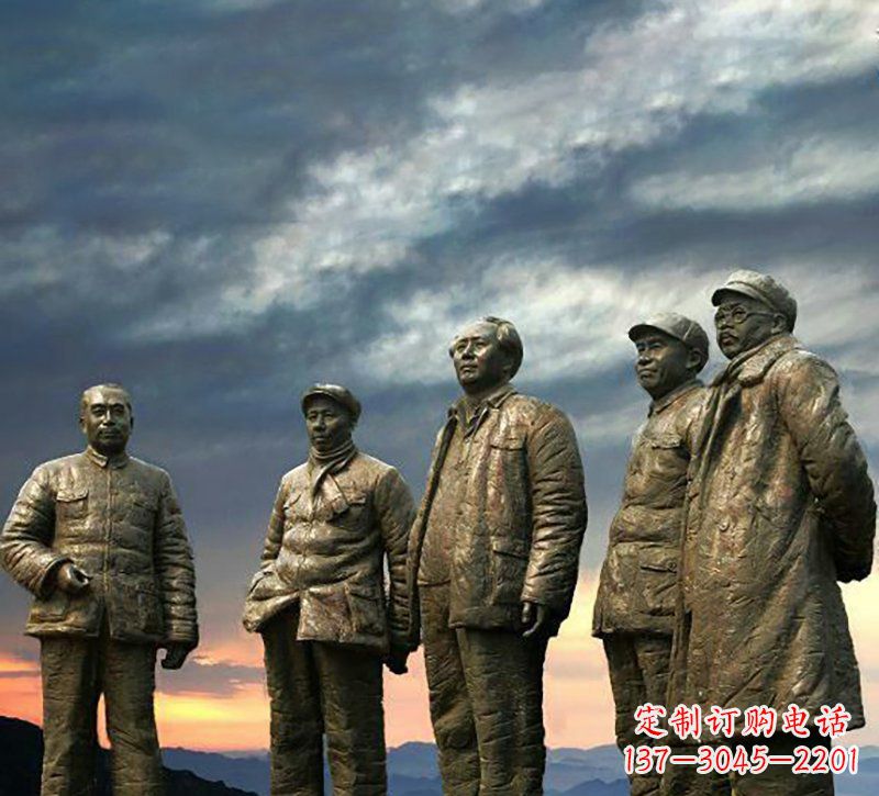 南京广场五大伟人铜雕