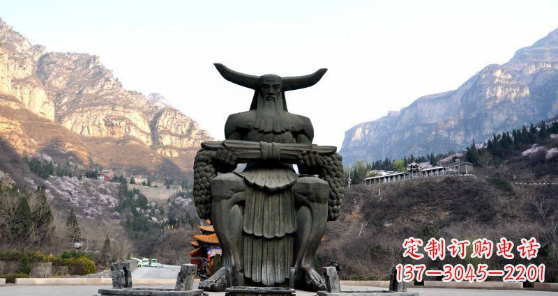 南京广场炎帝景观铜雕