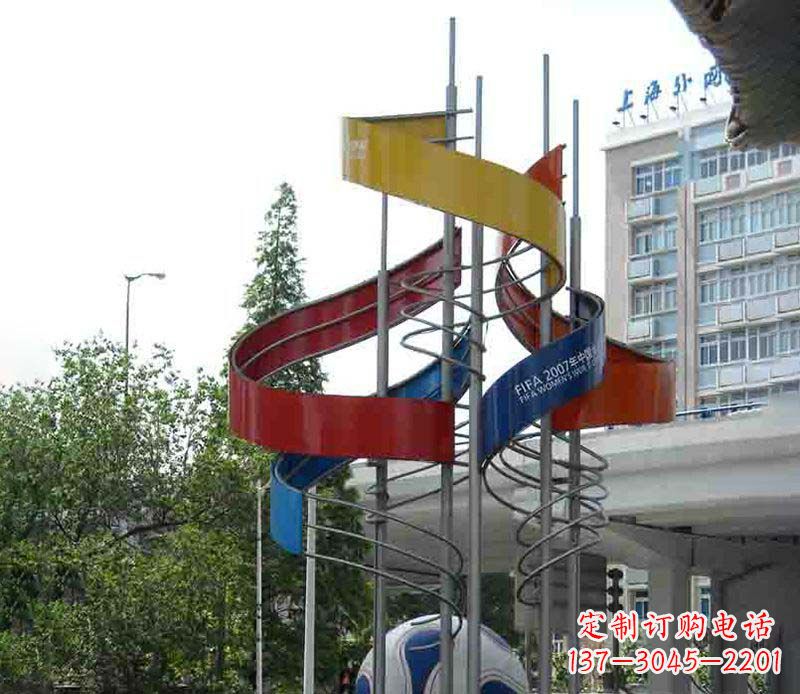 南京精美的不锈钢足球雕塑