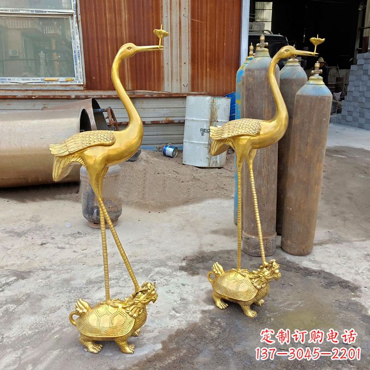 南京龟鹤延年仙鹤铜雕