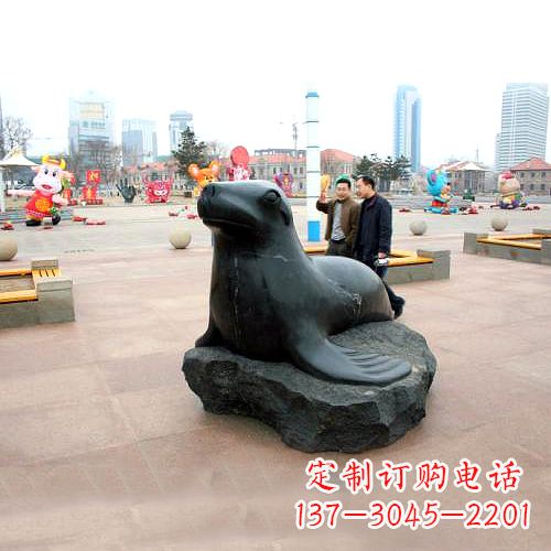 南京海豹石雕塑,精美纯手工制作